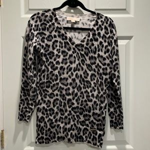 Michael Kors animal print lightweight sweater.